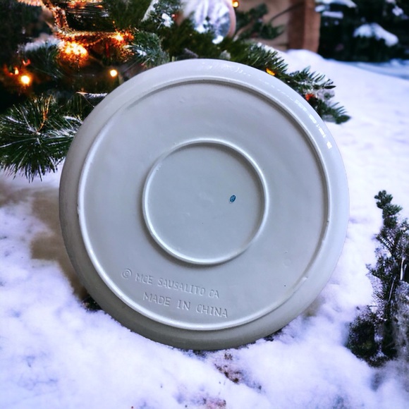 SNOW SCENE Platter Multicolored Round 14” diameter - Picture 6 of 7